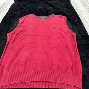 U.S. Polo Assn. Men's V-Neck Red Sweater Vest